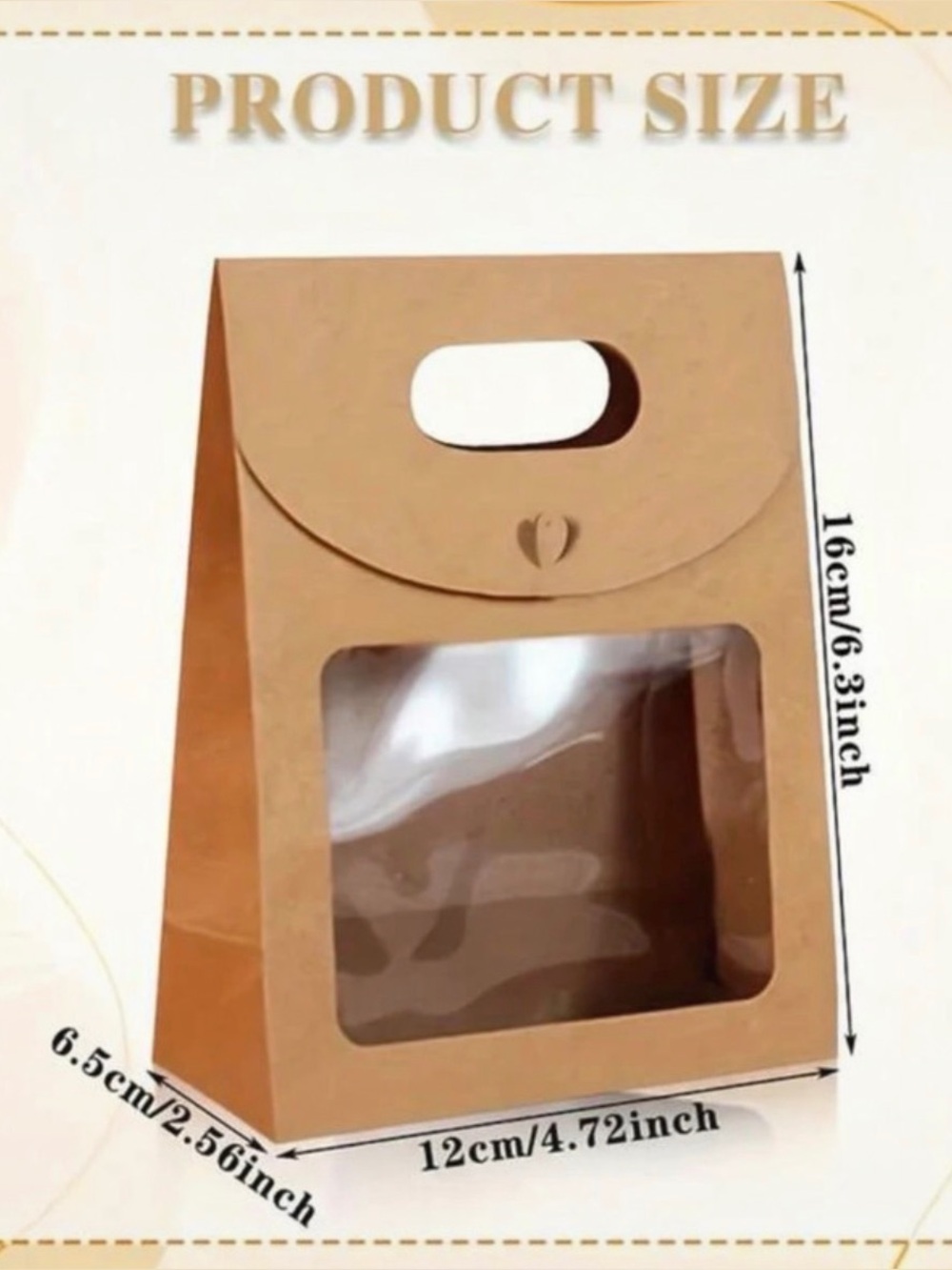 224 Small Brown Kraft Gift Boxes with Clear Window